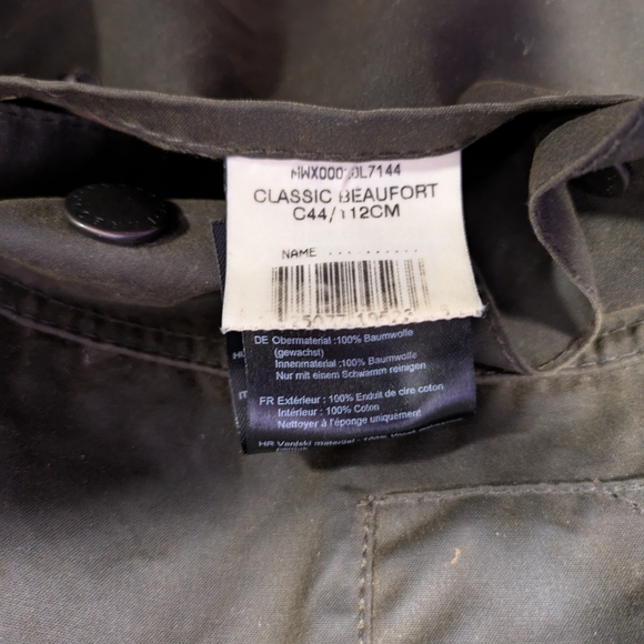 Barbour Olive Beaufort Jacket